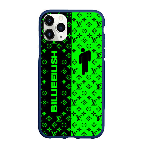 Чехол iPhone 11 Pro матовый BILLIE EILISH x LV Green / 3D-Тёмно-синий – фото 1