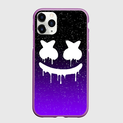 Чехол iPhone 11 Pro матовый MARSHMELLO / 3D-Фиолетовый – фото 1