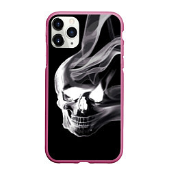 Чехол iPhone 11 Pro матовый Wind - smoky skull, цвет: 3D-малиновый