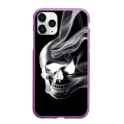 Чехол iPhone 11 Pro матовый Wind - smoky skull, цвет: 3D-фиолетовый