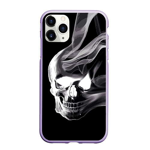 Чехол iPhone 11 Pro матовый Wind - smoky skull / 3D-Светло-сиреневый – фото 1