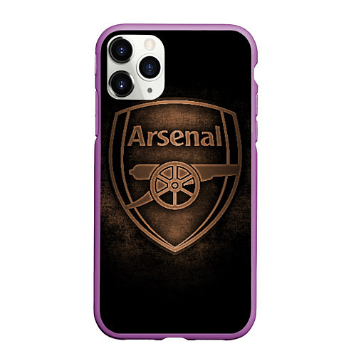 Чехол iPhone 11 Pro матовый Arsenal / 3D-Фиолетовый – фото 1