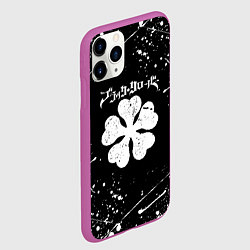 Чехол iPhone 11 Pro матовый ЧЁРНЫЙ КЛЕВЕР, цвет: 3D-фиолетовый — фото 2