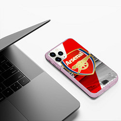 Чехол iPhone 11 Pro матовый Arsenal, цвет: 3D-розовый — фото 2
