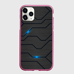 Чехол iPhone 11 Pro матовый Led подсветка, цвет: 3D-малиновый