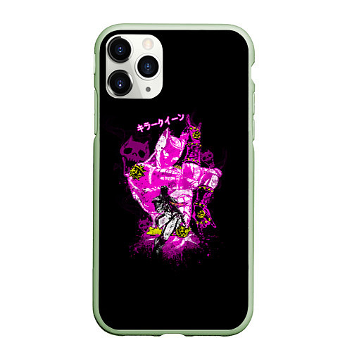 Чехол iPhone 11 Pro матовый Киллер Квин ЖоЖо / 3D-Салатовый – фото 1