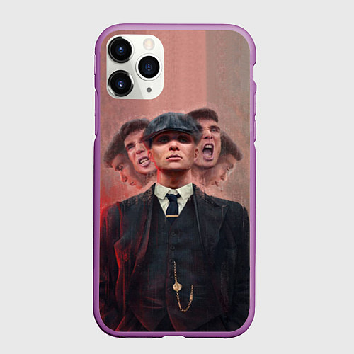 Чехол iPhone 11 Pro матовый Томас Шелби Peaky Blinders / 3D-Фиолетовый – фото 1