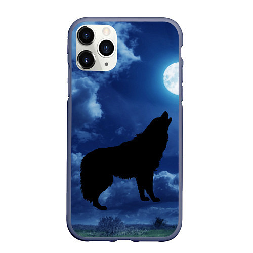 Чехол iPhone 11 Pro матовый WOLF / 3D-Серый – фото 1