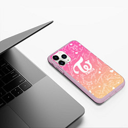 Чехол iPhone 11 Pro матовый TWICE АВТОГРАФЫ, цвет: 3D-розовый — фото 2