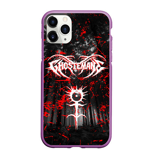 Чехол iPhone 11 Pro матовый GHOSTEMANE / 3D-Фиолетовый – фото 1