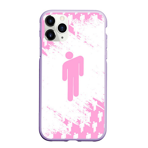 Чехол iPhone 11 Pro матовый Billie Eilish: Pink Style / 3D-Светло-сиреневый – фото 1