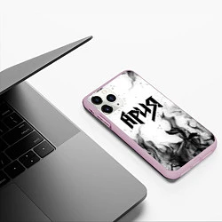 Чехол iPhone 11 Pro матовый АРИЯ, цвет: 3D-розовый — фото 2