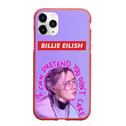 Чехол iPhone 11 Pro матовый Billie Eilish, цвет: 3D-красный