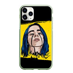 Чехол iPhone 11 Pro матовый Billie Eilish, цвет: 3D-салатовый