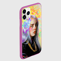 Чехол iPhone 11 Pro матовый Billie Eilish, цвет: 3D-фиолетовый — фото 2