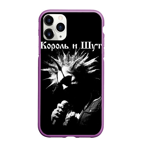 Чехол iPhone 11 Pro матовый Король и Шут Анархия спина / 3D-Фиолетовый – фото 1