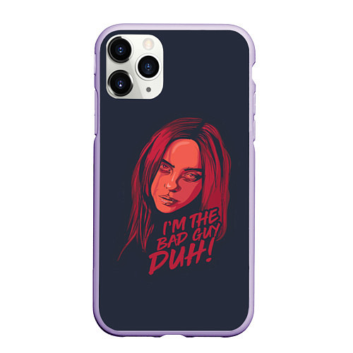 Чехол iPhone 11 Pro матовый Billie Eilish / 3D-Светло-сиреневый – фото 1