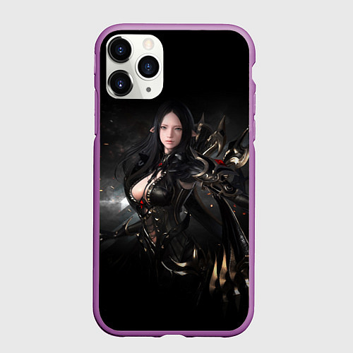 Чехол iPhone 11 Pro матовый Lost ark girl / 3D-Фиолетовый – фото 1