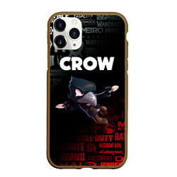 Чехол iPhone 11 Pro матовый BRAWL STARS CROW