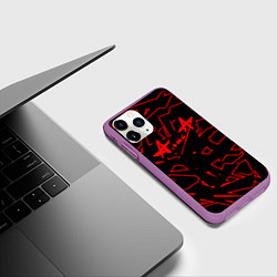 Чехол iPhone 11 Pro матовый Алиса, цвет: 3D-фиолетовый — фото 2