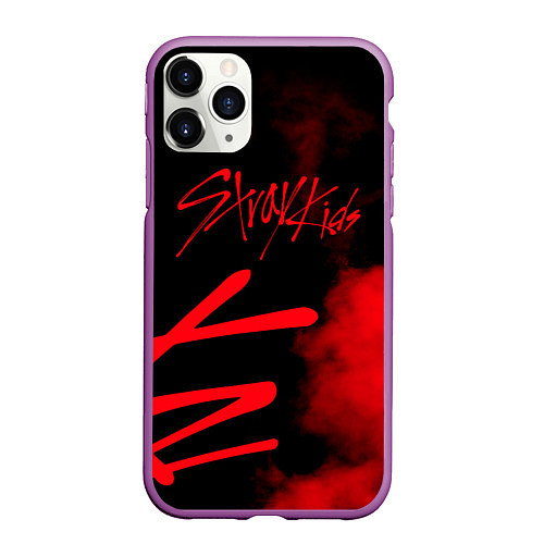 Чехол iPhone 11 Pro матовый Stray Kids / 3D-Фиолетовый – фото 1