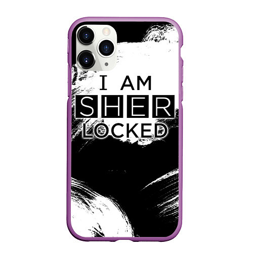 Чехол iPhone 11 Pro матовый Sherlock / 3D-Фиолетовый – фото 1