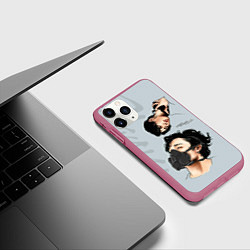Чехол iPhone 11 Pro матовый Stray Kids, цвет: 3D-малиновый — фото 2