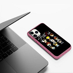 Чехол iPhone 11 Pro матовый Stray Kids, цвет: 3D-малиновый — фото 2