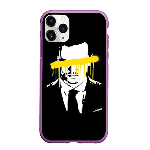 Чехол iPhone 11 Pro матовый Sherlock / 3D-Фиолетовый – фото 1