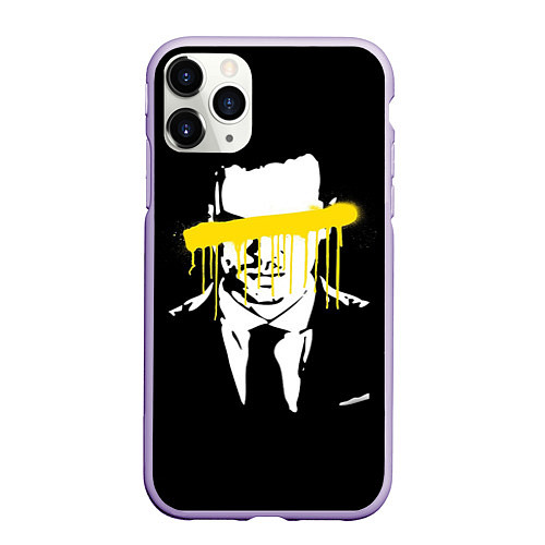 Чехол iPhone 11 Pro матовый Sherlock / 3D-Светло-сиреневый – фото 1