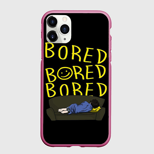 Чехол iPhone 11 Pro матовый Boreb / 3D-Малиновый – фото 1