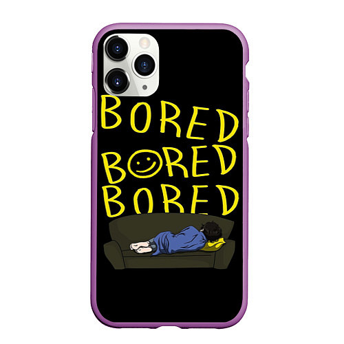 Чехол iPhone 11 Pro матовый Boreb / 3D-Фиолетовый – фото 1