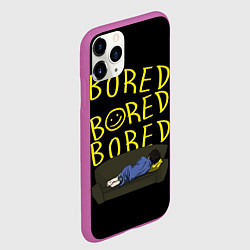Чехол iPhone 11 Pro матовый Boreb, цвет: 3D-фиолетовый — фото 2