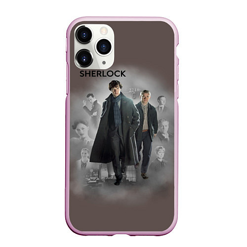 Чехол iPhone 11 Pro матовый Sherlock / 3D-Розовый – фото 1