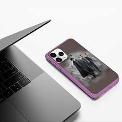 Чехол iPhone 11 Pro матовый Sherlock, цвет: 3D-фиолетовый — фото 2