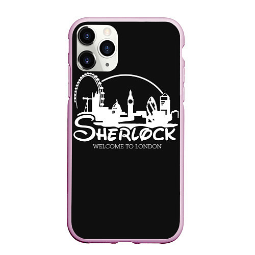 Чехол iPhone 11 Pro матовый Sherlock / 3D-Розовый – фото 1