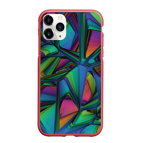 Чехол iPhone 11 Pro матовый Modern / 3D-Красный – фото 1