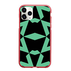 Чехол iPhone 11 Pro матовый Abstract zigzag pattern, цвет: 3D-красный