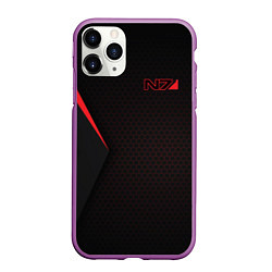 Чехол iPhone 11 Pro матовый Mass Effect N7