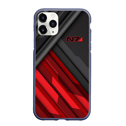 Чехол iPhone 11 Pro матовый Mass Effect N7, цвет: 3D-серый