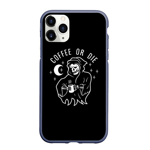 Чехол iPhone 11 Pro матовый Coffee / 3D-Серый – фото 1