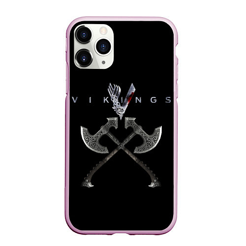 Чехол iPhone 11 Pro матовый Vikings / 3D-Розовый – фото 1