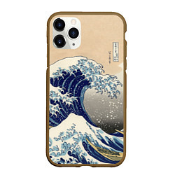 Чехол iPhone 11 Pro матовый Kanagawa Wave Art, цвет: 3D-коричневый