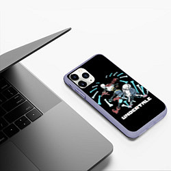 Чехол iPhone 11 Pro матовый UNDERTALE, цвет: 3D-светло-сиреневый — фото 2