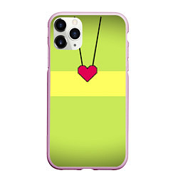 Чехол iPhone 11 Pro матовый UNDERTALE CHARA, цвет: 3D-розовый