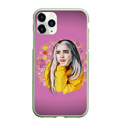 Чехол iPhone 11 Pro матовый BILLIE EILISH, цвет: 3D-салатовый