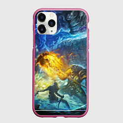 Чехол iPhone 11 Pro матовый Battle PW, цвет: 3D-малиновый