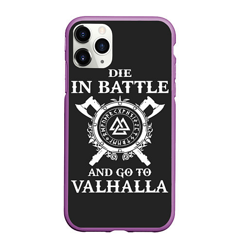 Чехол iPhone 11 Pro матовый Vikings / 3D-Фиолетовый – фото 1