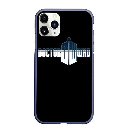 Чехол iPhone 11 Pro матовый Doctor Who / 3D-Серый – фото 1
