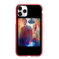 Чехол iPhone 11 Pro матовый Doctor Who, цвет: 3D-красный